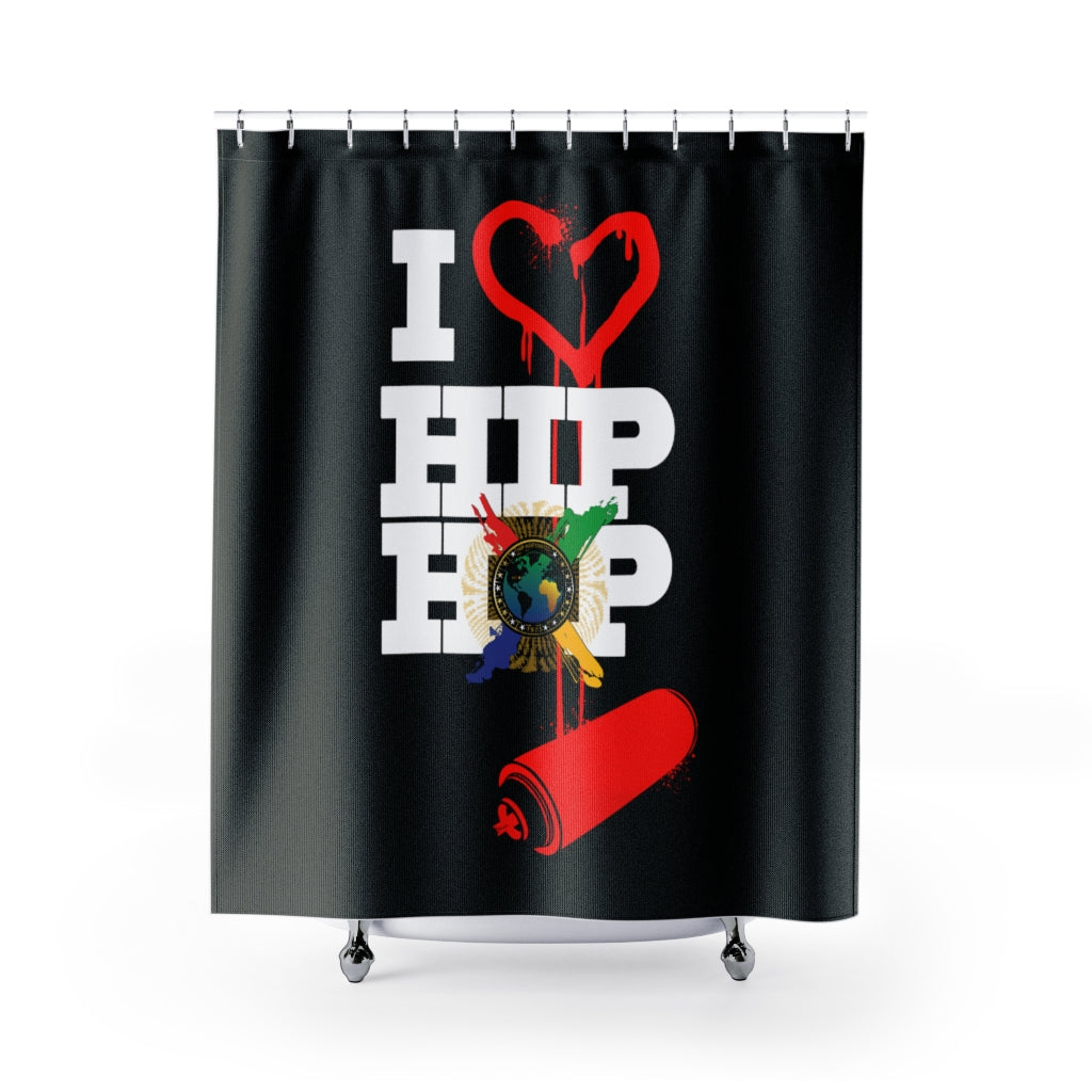 I Love HipHop Shower Curtains Hip Hop United
