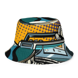 Astronaut Boombox Reversible Bucket Hat