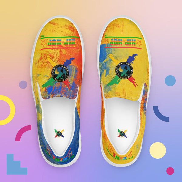 Hip-Hop United Tie Dyed Men’s slip-on canvas shoes