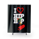 I Love Hip-Hop Shower Curtains
