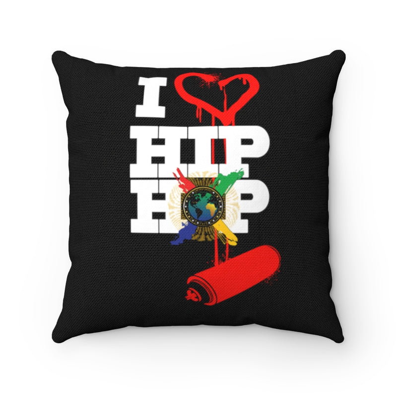 I Love Hip-Hop Square Pillow