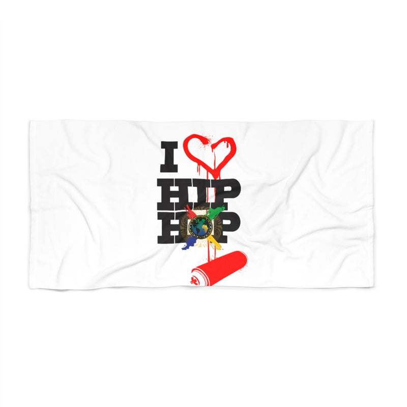 I Love Hip-Hop Beach Towel