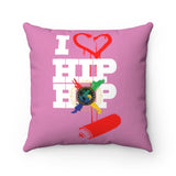 I Love Hip-Hop Square Pillow